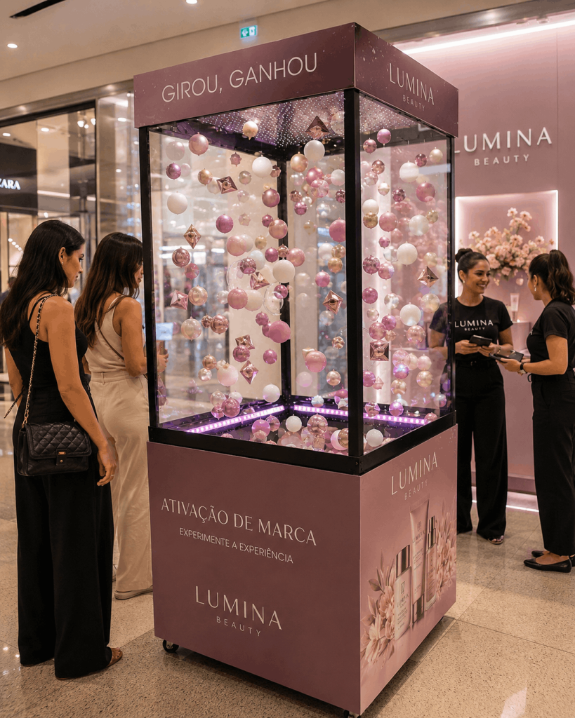 Cabine de Prêmios Pocket para Eventos Cabine de Prêmios Pocket para Eventos