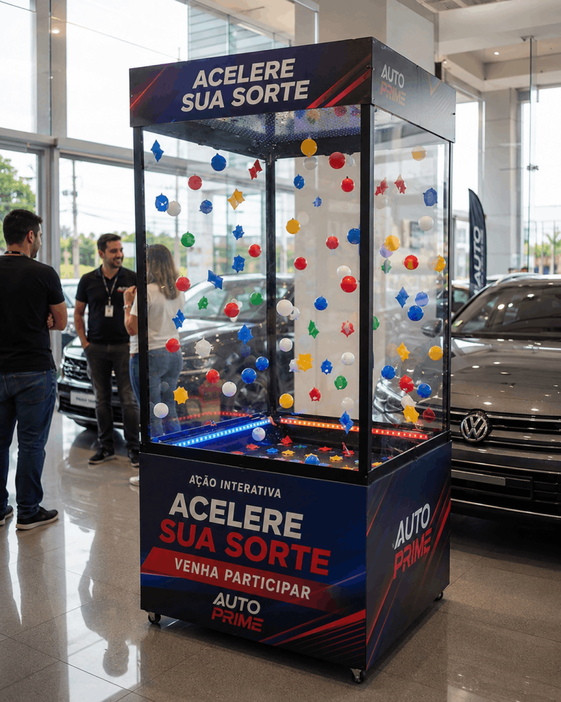 Cabine de Prêmios Pocket para Eventos Cabine de Prêmios Pocket para Eventos