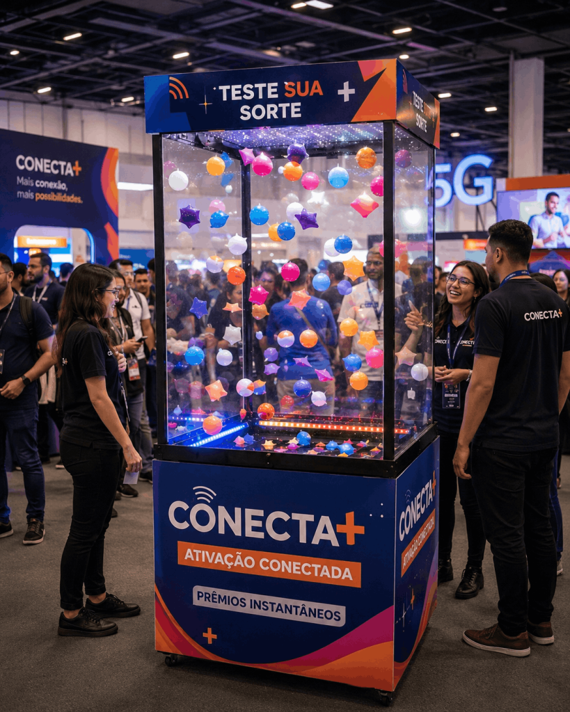 Cabine de Prêmios Pocket para Eventos Cabine de Prêmios Pocket para Eventos