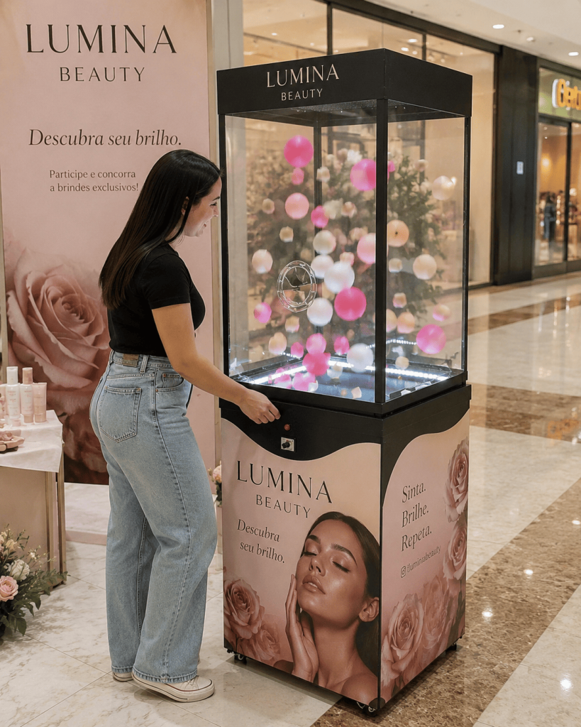 Cabine de Pr&ecirc;mios Pocket para Eventos